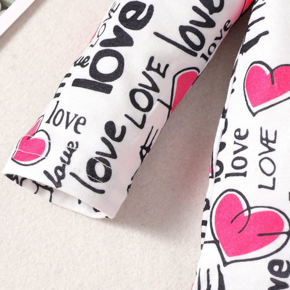 BABY GIRL LETTER PRINT BODYSUIT AND KNIT SKIRT SET - Picture 2 of 6